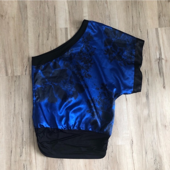 Black & Blue Studio Y One Shoulder Dress Top - Picture 5 of 9